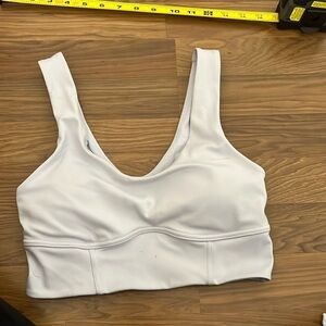 Purple athletic crop top